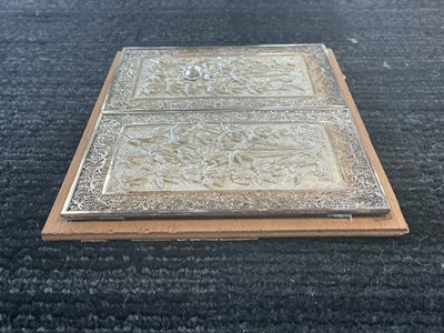 Lot 859 - PAIR OF CHINESE SILVER FILIGREE PLAYING CARD COVERS