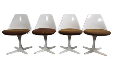 Lot 1608 - FOUR MAURICE BURKE TULIP CHAIRS FOR ARKANA