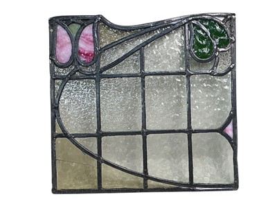 Lot 29 - SET OF SIX LEADED GLASS PANELS