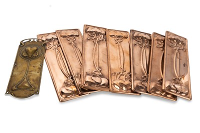 Lot 1510 - GROUP OF ART NOUVEAU DOOR PLATES