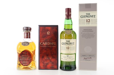 Lot 71 - GLENLIVET 12 YEAR OLD AND CARDHU 12 YEAR OLD