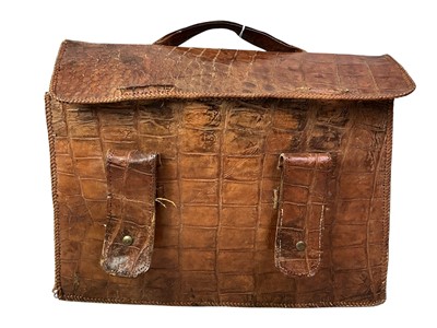 Lot 78 - CROCODILE LEATHER EFFECT SATCHEL