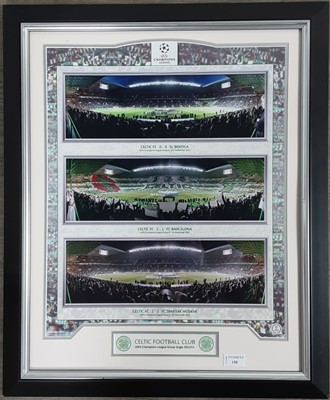 Lot 150 - CELTIC F.C. UEFA CHAMPIONS LEAGUE PRESENTATION COLLAGE