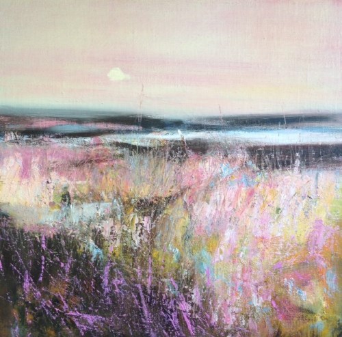 Lot 216 - MAY BYRNE, PINK DAWN oil on board, signed 40cm...
