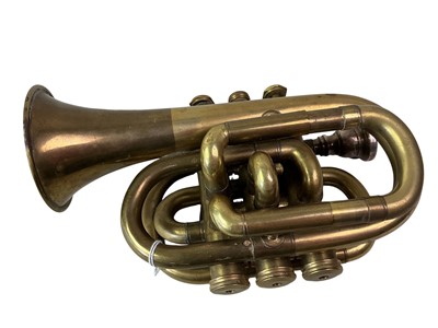 Lot 270 - BRASS POCKET CORNET
