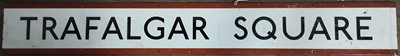 Lot 1558 - VINTAGE TRAFALGAR SQUARE ENAMEL SIGN