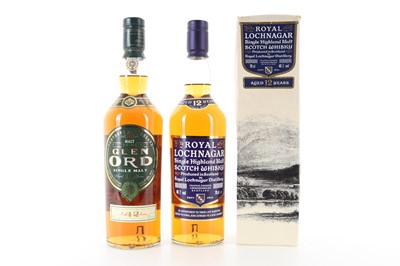 Lot 112 - ROYAL LOCHNAGAR 12 YEAR OLD AND GLEN ORD 12 YEAR OLD