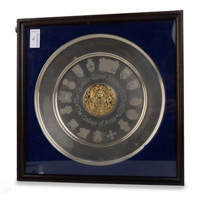Lot 71 - ELIZABETH II SILVER AND PARCEL GILT COMMEMORATIVE DISH