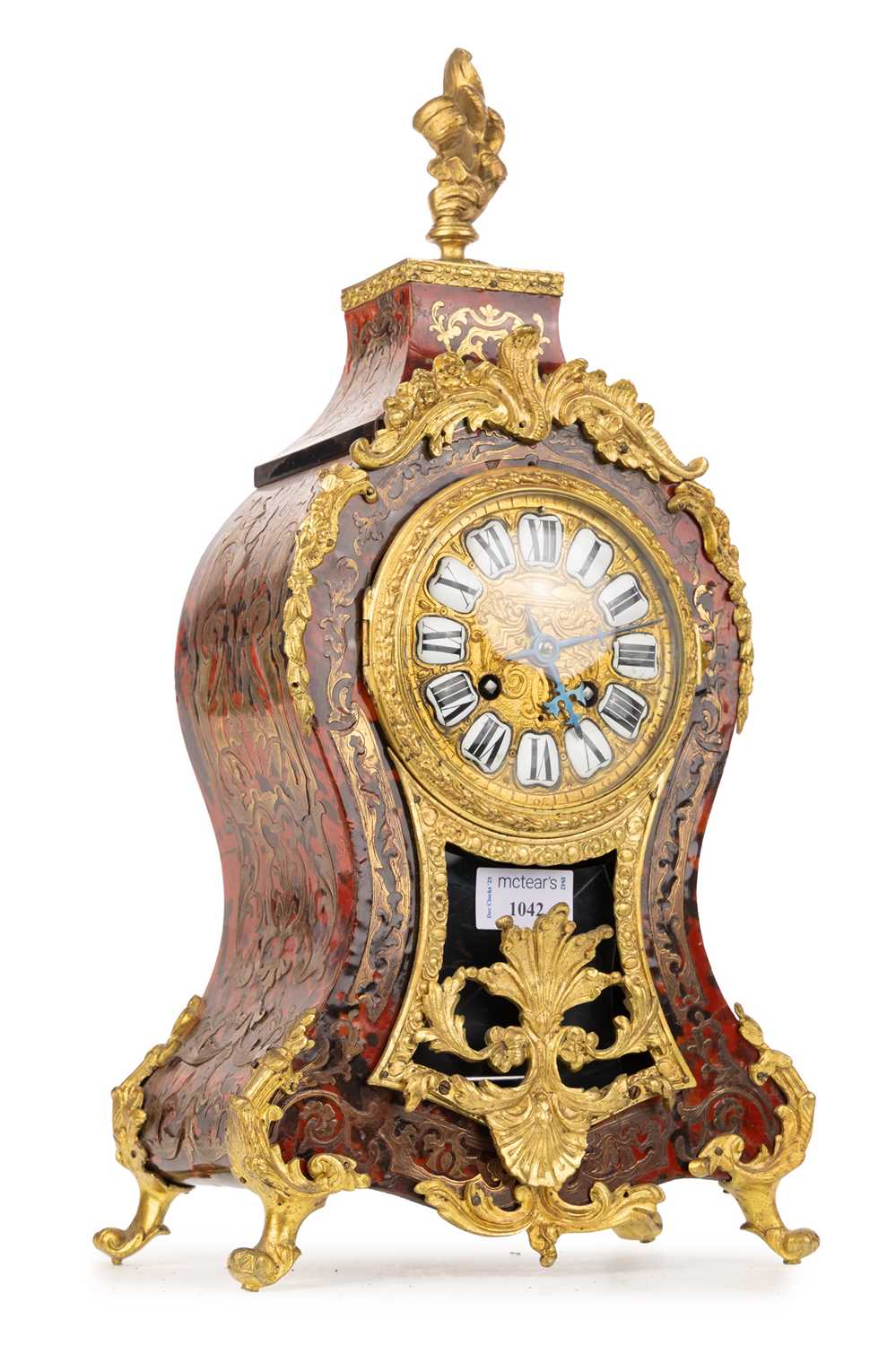 Lot 1042 - VICTORIAN CARTEL MANTEL CLOCK