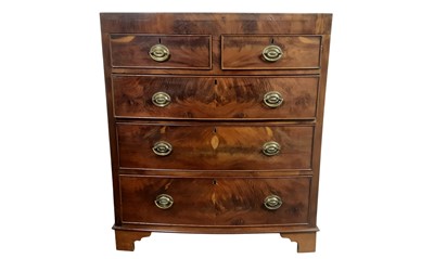 Lot 336 - GEORGE IV MAHOGANY BOWFRONTED CHEST OF DRAWERS