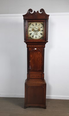 Lot 1041 - OAK GRANDFATHER CLOCK