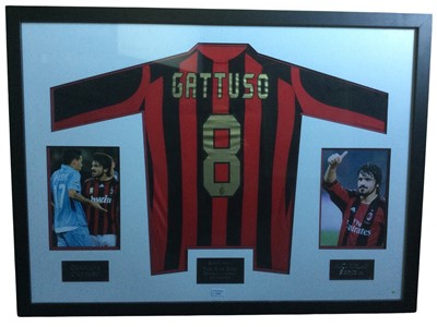 Lot 1770 - GENNARO GATTUSO OF A.C. MILAN F.C. JERSEY