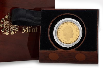 Lot 13 - ELIZABETH II THE QUEEN'S BEASTS, THE UNICORN OF SCOTLAND QUARTER OUNCE GOLD PROOF COIN
