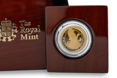 Lot 14 - ELIZABETH II THE QUEEN'S BEASTS, THE WHITE LION OF MORTIMER QUARTER OUNCE GOLD PROOF COIN