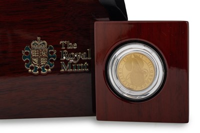 Lot 18 - ELIZABETH II THE QUEEN'S BEATS, THE GRIFFEN OF EDWARD III QUARTER OUNCE GOLD PROOF COIN