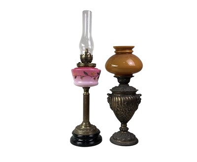 Lot 356 - TWO VICTORIAN OIL LAMPS