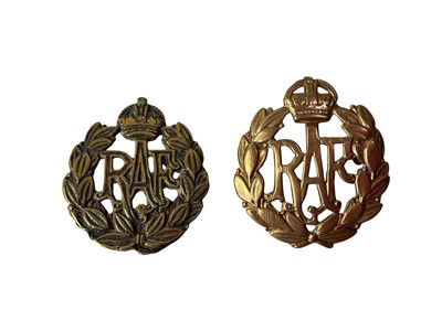 Lot 410 - TWO R.A.F. CAP BADGES