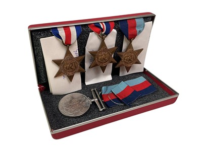 Lot 412 - SMALL GROUP OF WWI AND WWII GENERAL SERVICE MEDALS