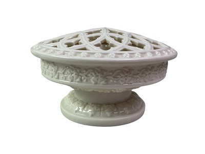 Lot 429 - ROYAL WORCESTER IVORY PORCELAIN POT POURI BOWL