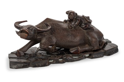 Lot 869 - CHINESE CARVED HARDWOOD FIGURE