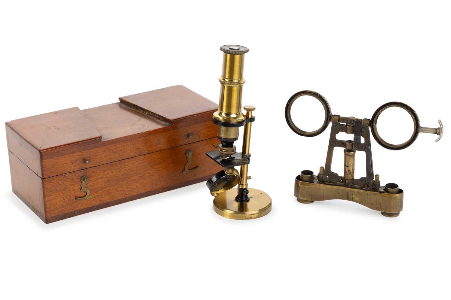 Lot 1044 - PILLAR TYPE MONOCULAR MICROSCOPE