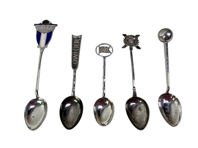 Lot 450 - FOUR CHINESE SILVER SOUVENIR SPOONS
