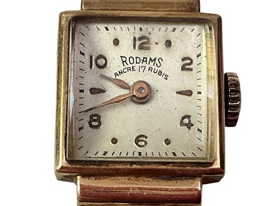 Lot 460 - TWO GOLD CASED MANUAL WIND WRIST WATCHES