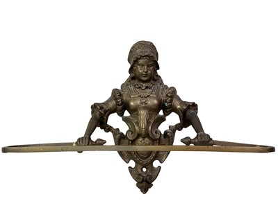 Lot 480 - CAST BRASS WALL BRACKET