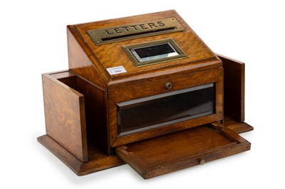 Lot 1564 - VICTORIAN OAK COUNTRY HOUSE LETTER BOX