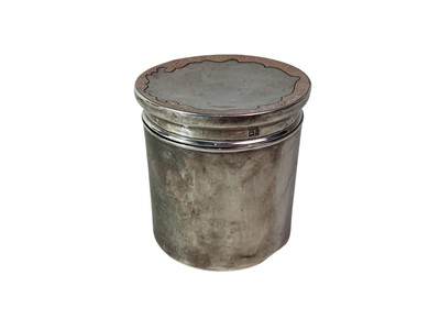 Lot 534 - SILVER CYLINDRICAL BOX