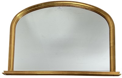 Lot 528 - GILT OVERMANTEL MIRROR