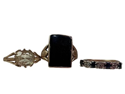 Lot 538 - THREE GOLD RINGS