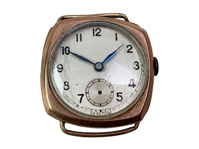Lot 554 - VINTAGE GOLD WRISTWATCH