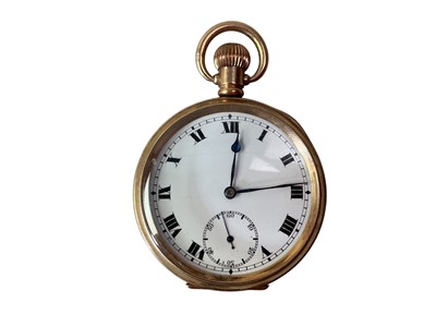 Lot 556 - ROLLED GOLD POCKET WATCH