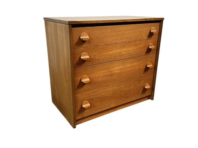 Lot 1621 - JOHN AND SYLVIA REID FOR STAG, MID CENTURY TEAK CANTATA CHEST OF DRAWERS