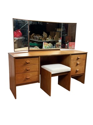 Lot 586 - JOHN AND SYLVIA REID FOR STAG, MID CENTURY TEAK CANTATA DRESSING TABLE