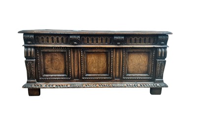 Lot 587 - OAK DOWER CHEST