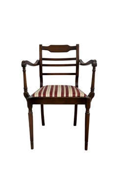 Lot 590 - REPRODUCTION MAHOGANY CARVER CHAIR