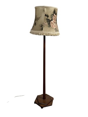 Lot 597 - ART DECO MAHOGANY STANDARD LAMP