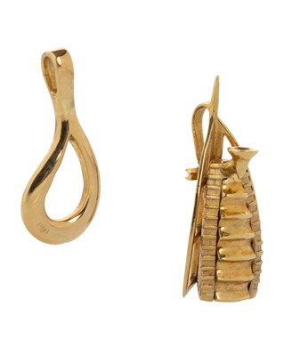 Lot 558 - TWO GOLD PENDANTS
