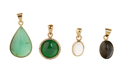 Lot 562 - FOUR GEM SET PENDANTS