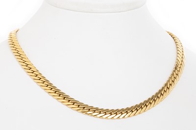 Lot 563 - GOLD COLLAR NECKLACE AND TWO BRACELETS