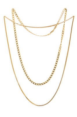 Lot 573 - TWO GOLD NECKLACES