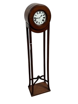 Lot 668 - SHERATON REVIVAL MAHOGANY CASED CLOCK