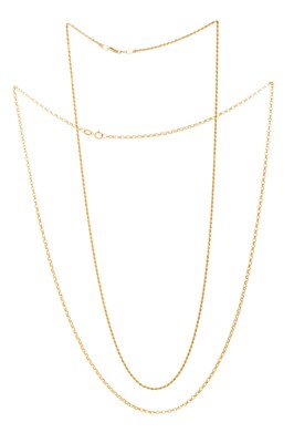 Lot 575 - TWO GOLD CHAINS