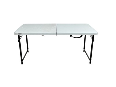 Lot 256 - PAIR OF FOLDING TRESTLE TABLES