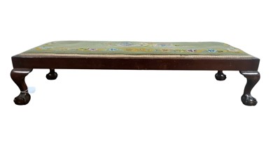 Lot 684 - MAHOGANY FENDER STOOL