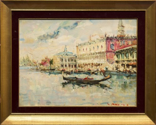 Lot 316 - CONTEMPORARY SCHOOL, VENICE CANALS oil on...