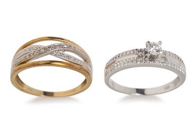 Lot 600 - TWO DIAMOND RINGS