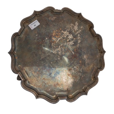 Lot 82 - GEORGE VI SILVER SALVER